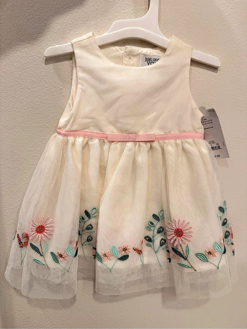 Just One You Floral Embroidered Dress Size 3T NWT